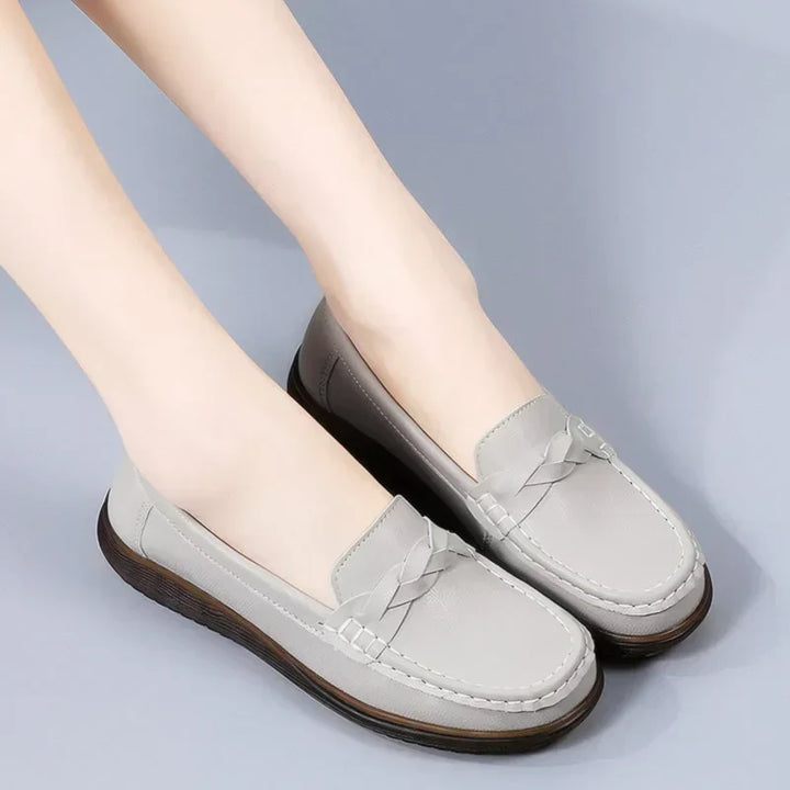 Orthopedic Wide-Fit Slip-On Loafers with Arch Support and Non-Slip Sole