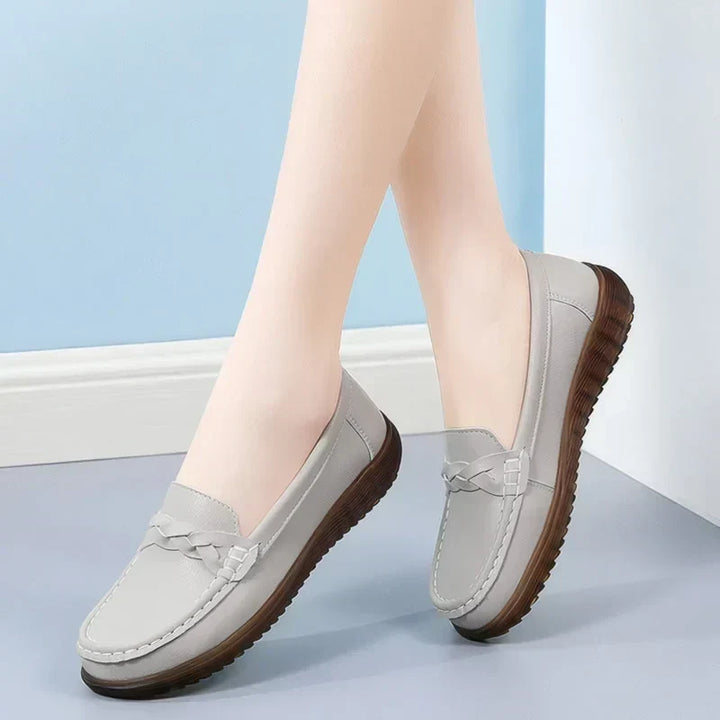 Orthopedic Wide-Fit Slip-On Loafers with Arch Support and Non-Slip Sole
