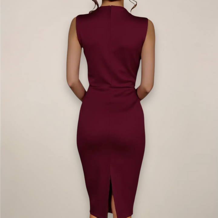 Classic Sleeveless Midi Sheath Dress for Women