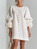 Boryana Colorful Mini Dress with Eye-Catching Ruffled Cuffs