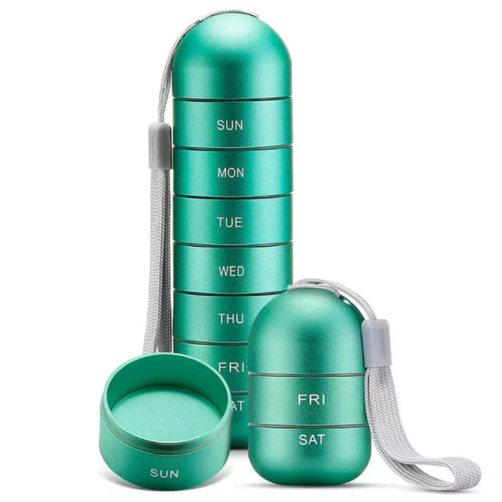 Aluminum 7 Days Portable Pill Organizer