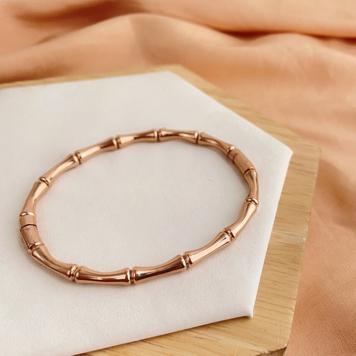 Titanium Steel Closed Bamboo-knot Bracelet For Women