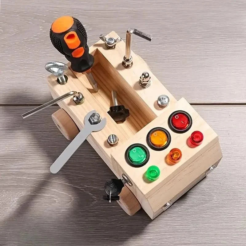 Montessori Busy Board – Educational Toy to Develop Motor Skills and Logical Thinking