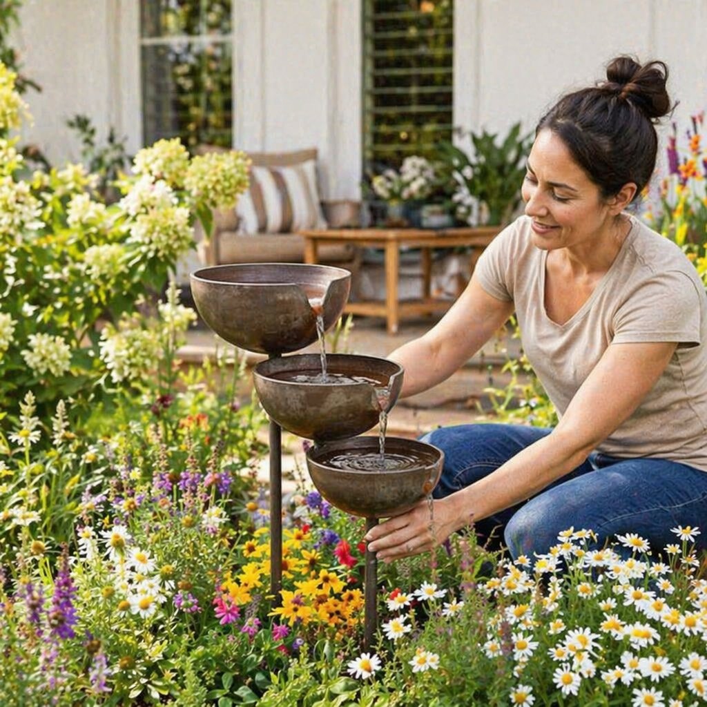 Rain Collector Bird Bath - Natural Water Source for Birds & Bees