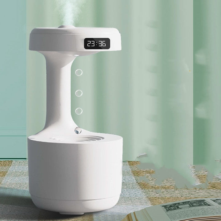 Anti Gravity Cool Mist Humidifier with LED Clock and Large Capacity for Room or Whole House