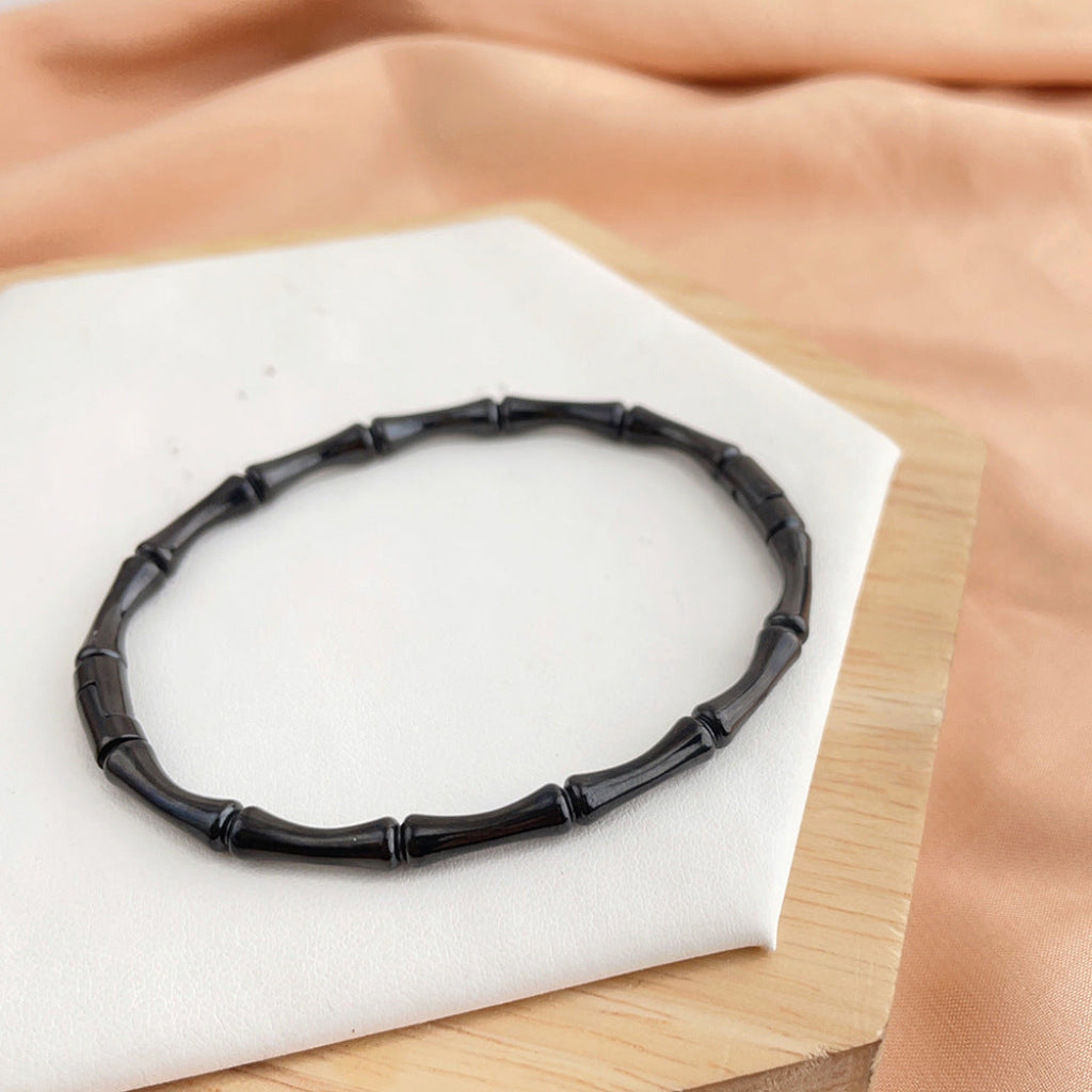 Titanium Steel Closed Bamboo-knot Bracelet For Women