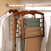 SpaceSaver - Multifunctional Wooden Hangers for Pants and Clothing