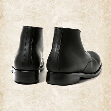Men's Retro Leather Lace-Up Boots with Non-Slip Sole