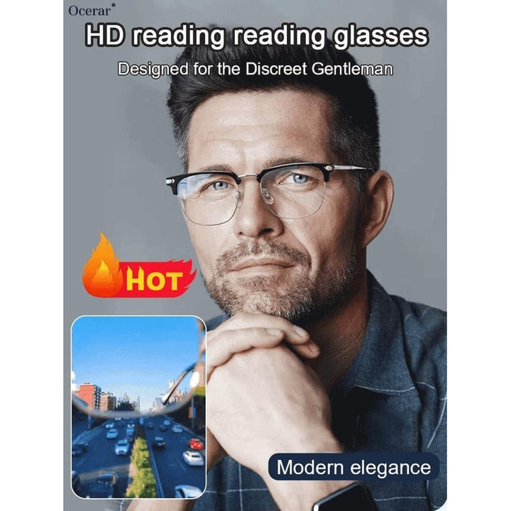 Blue Light Reading Glasses with Lightweight Flexible Temples and Anti-Fatigue Lenses