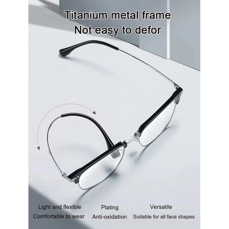 Blue Light Reading Glasses with Lightweight Flexible Temples and Anti-Fatigue Lenses