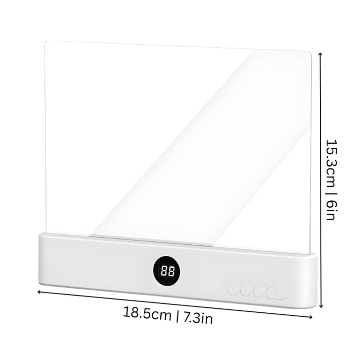 LED Book Light Panel for Reading with Digital Display and Flat Design