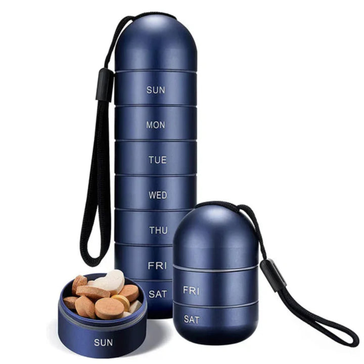 Aluminum 7 Days Portable Pill Organizer