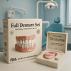 Flexible denture set for upper and lower jaw – reusable & customizable