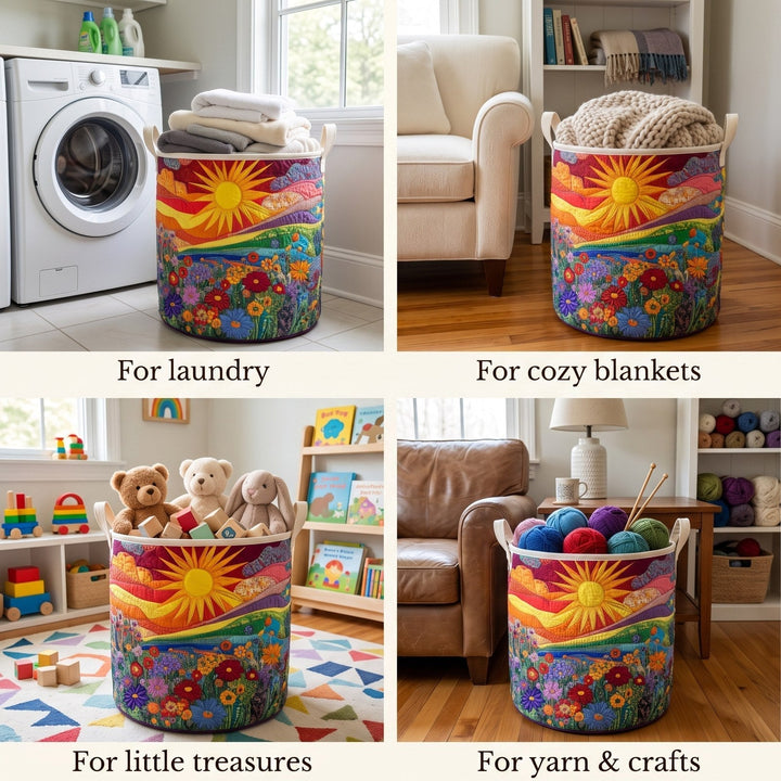Lined Fabric Laundry Basket with Handles, Freestanding, 3 Sizes