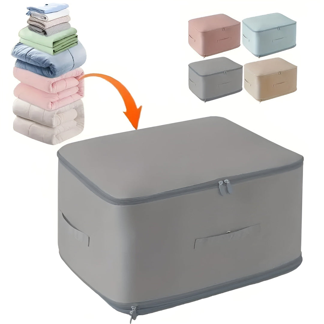 Compression Storage Bag with Zip Lock and Collapsible Design for Clothes and Bedding