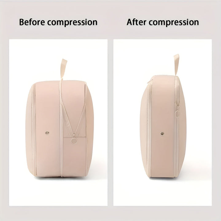 Compression Storage Bag with Zip Lock and Collapsible Design for Clothes and Bedding