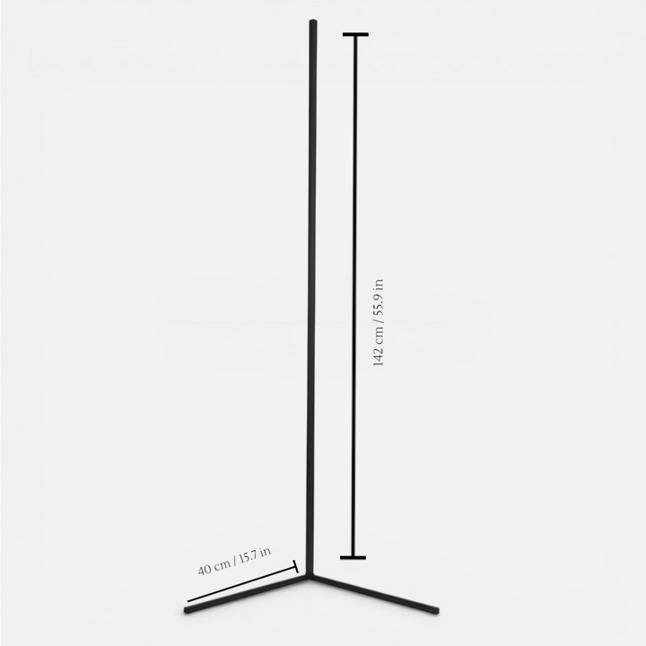 Corner Floor Lamp with Remote Control Minimalist Arc Design and Dimmable LED Light