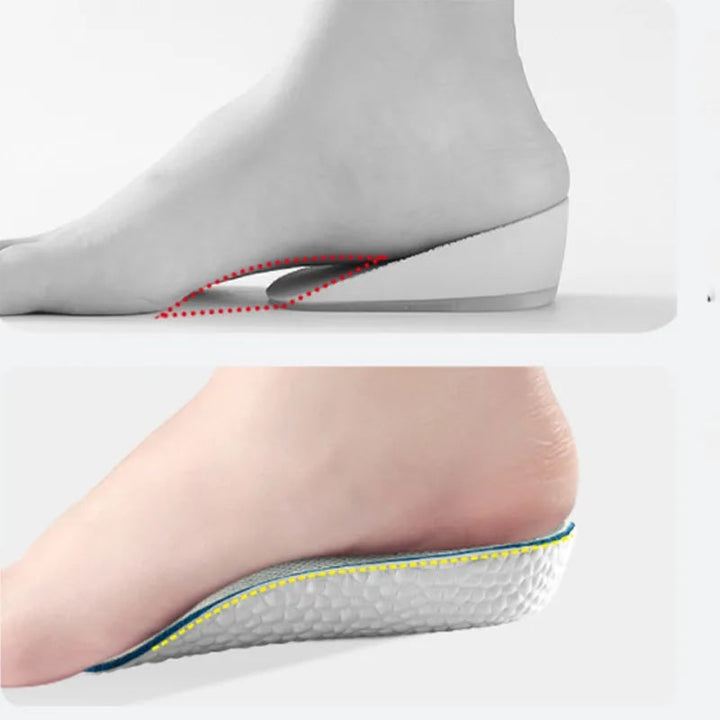Custom Arch Support Insoles with Height Increasing Heel and Ergonomic Footbed