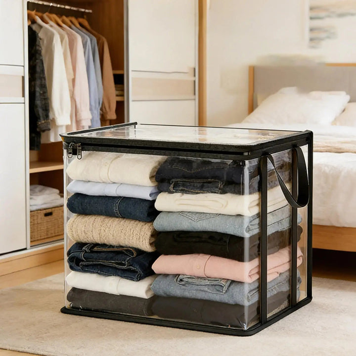Transparent Storage Bags – Wardrobe and Moving Organizer