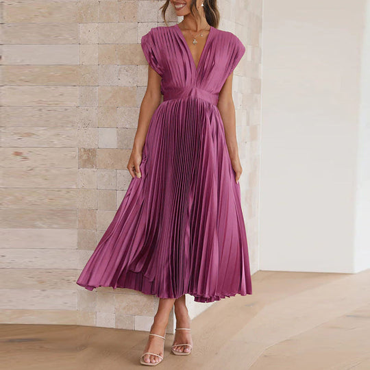 Casimir – Women's Elegant V-Neck Sleeveless Dress | Timeless Sophistication