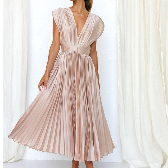 Casimir – Women's Elegant V-Neck Sleeveless Dress | Timeless Sophistication