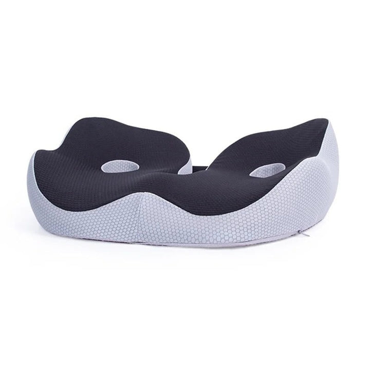 Desk Chair Seat Cushion with Orthopedic Memory Foam and Adjustable Strap