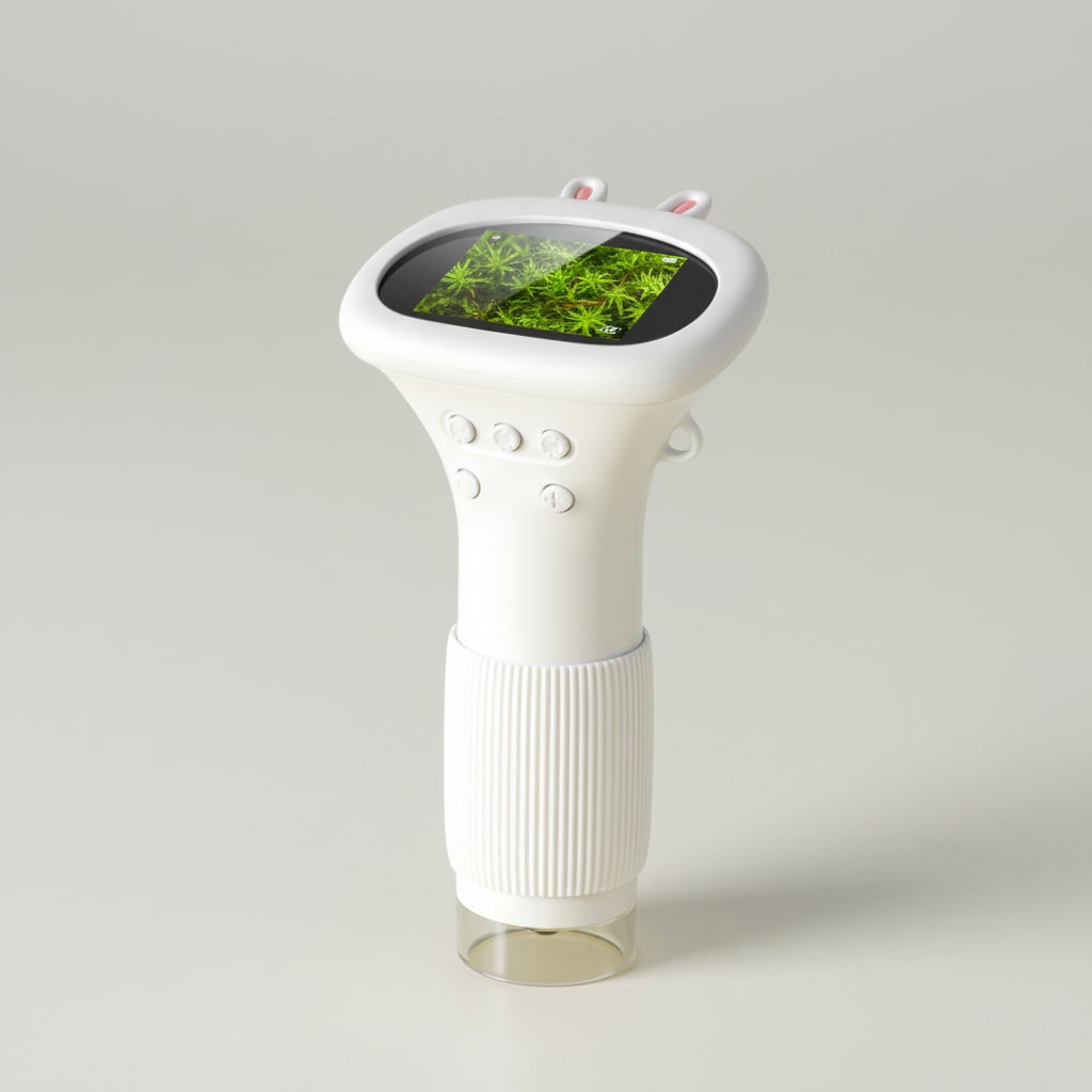 Digital Handheld Microscope with Lcd Screen and Portable Wand Design