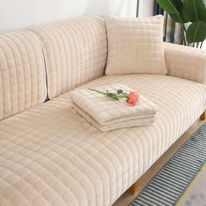 Square Flannel Scratch-Resistant Anti-Slip Sofa Cover