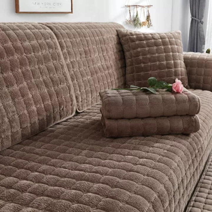 Square Flannel Scratch-Resistant Anti-Slip Sofa Cover