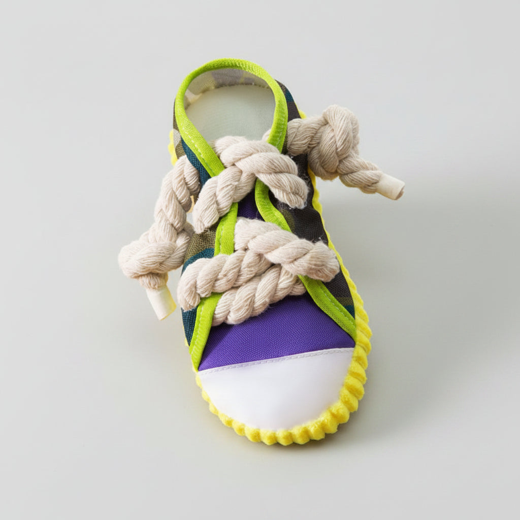 Cotton Rope Slipper Toy – Durable Dog Chew & Teething Toy