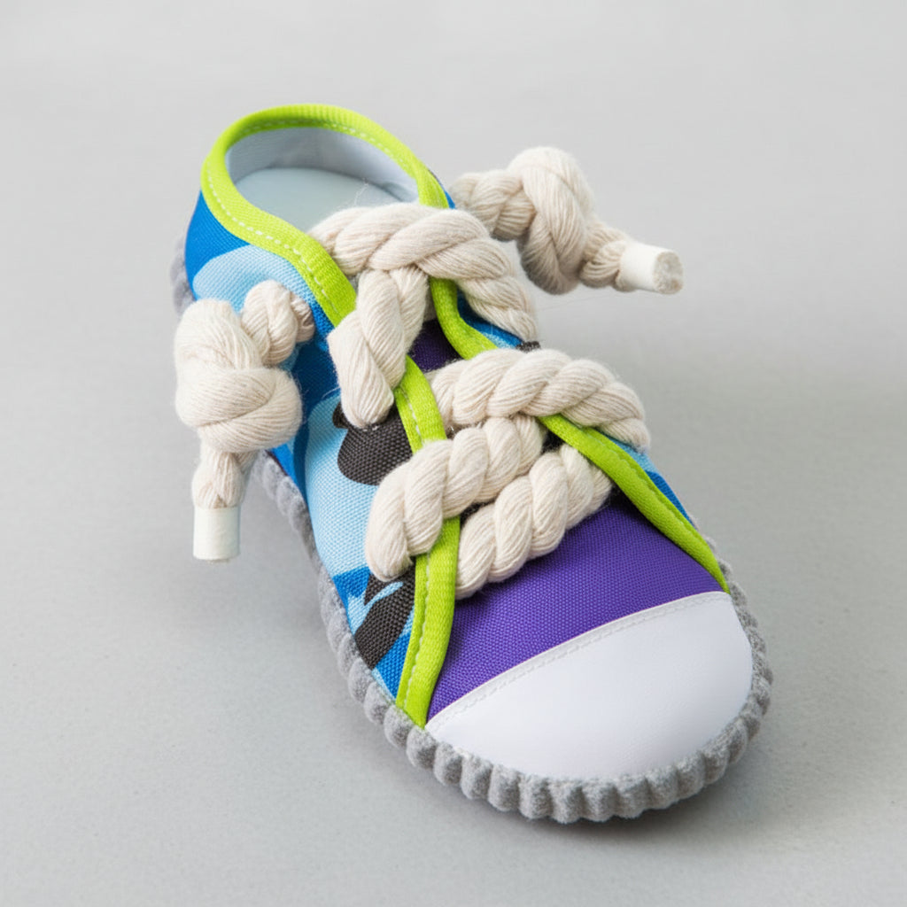 Cotton Rope Slipper Toy – Durable Dog Chew & Teething Toy