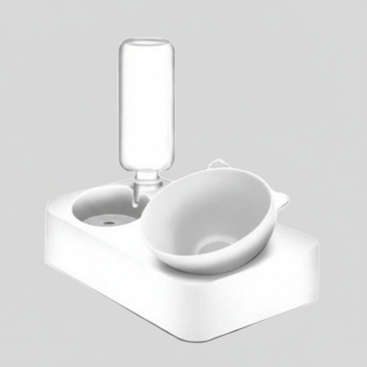 Anti-Vomiting Cat Bowl with Automatic Water Dispenser