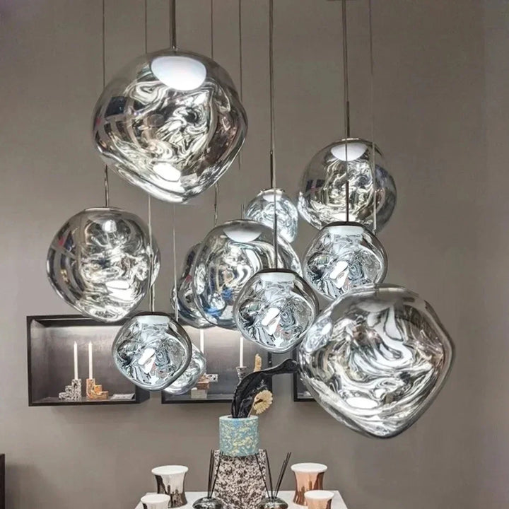 Fjordline Nordic Pendant Lamp with Clear Glass for Kitchens and Living Rooms