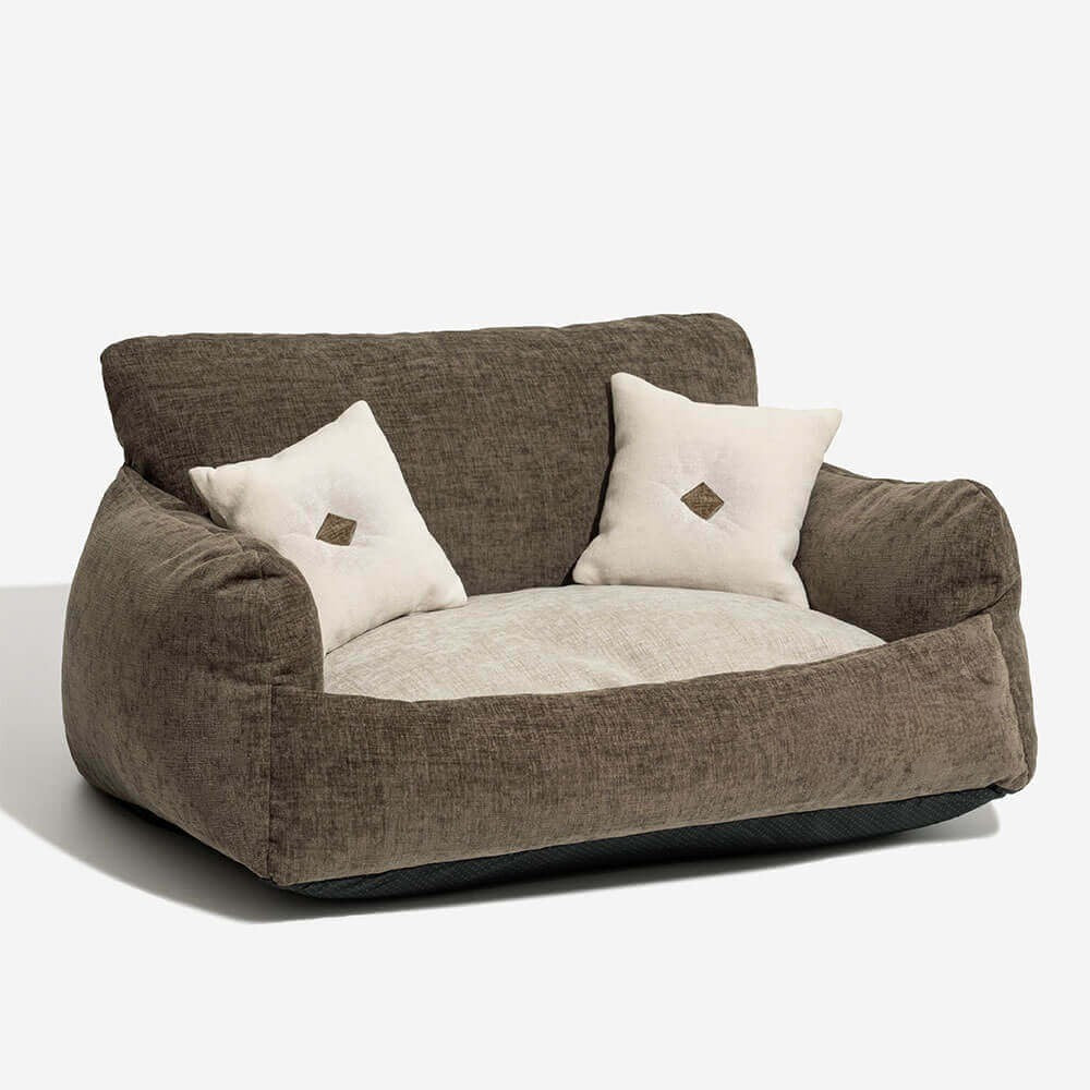 Vintage Style Chenille Dog & Cat Sofa Bed