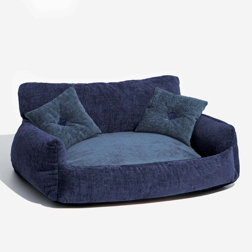 Vintage Style Chenille Dog & Cat Sofa Bed