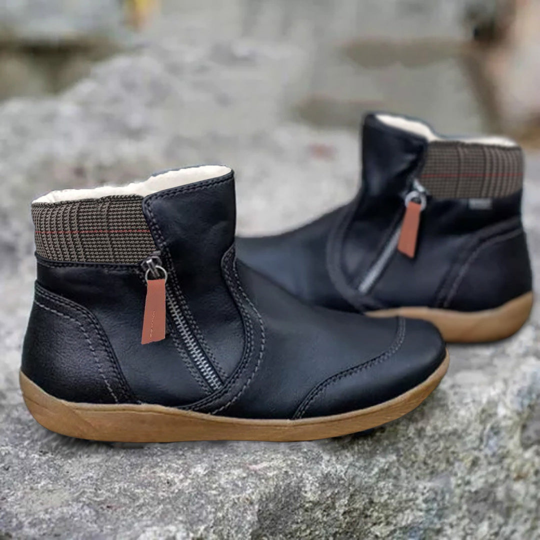 Waterproof Orthopedic Leather Boots with Non-Slip Sole