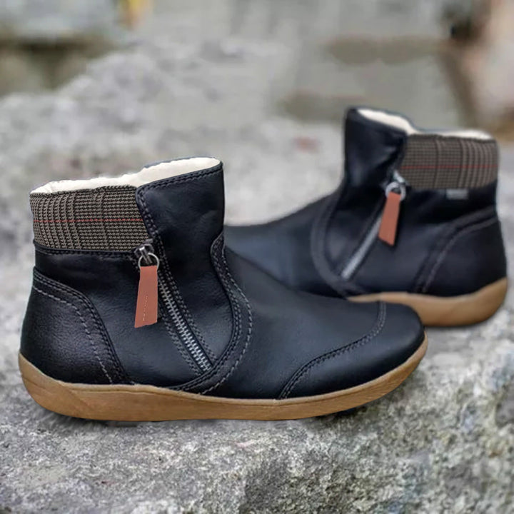 Waterproof Orthopedic Leather Boots with Non-Slip Sole