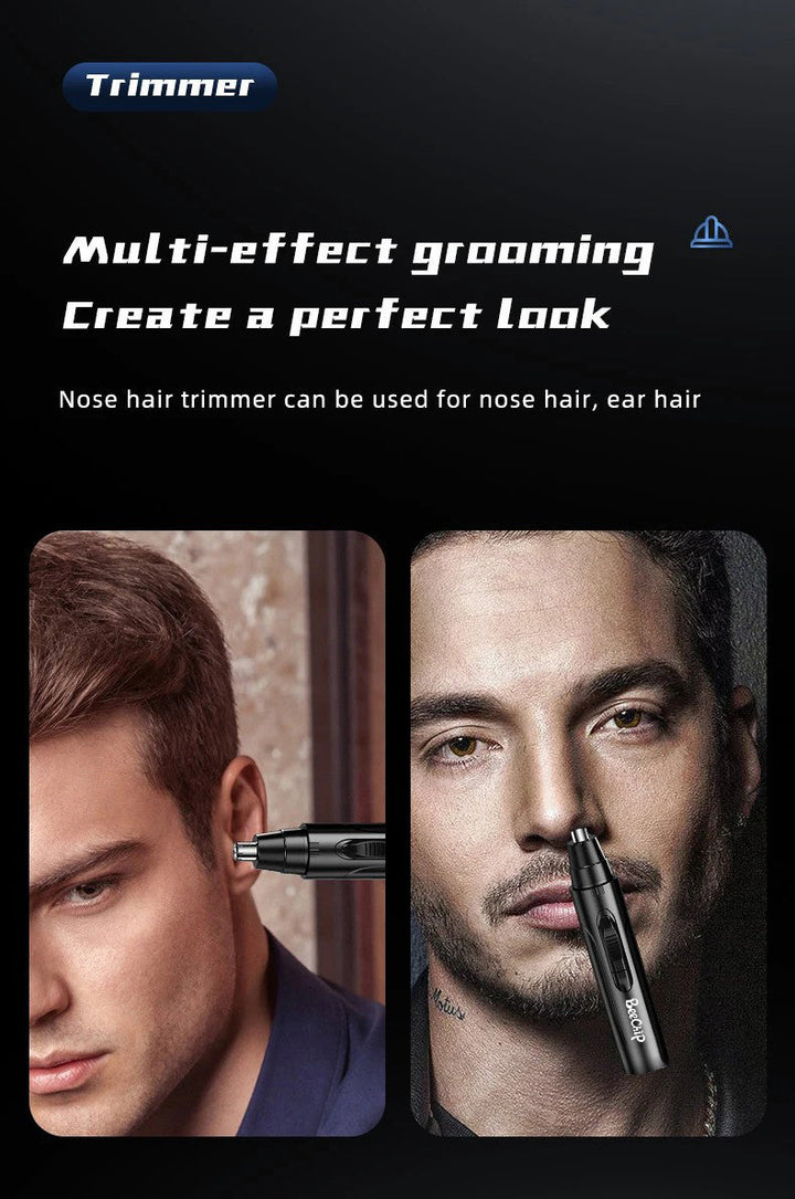 Professional Pain-Free Nose and Ear Hair Trimmer for Men and Women – Rechargeable