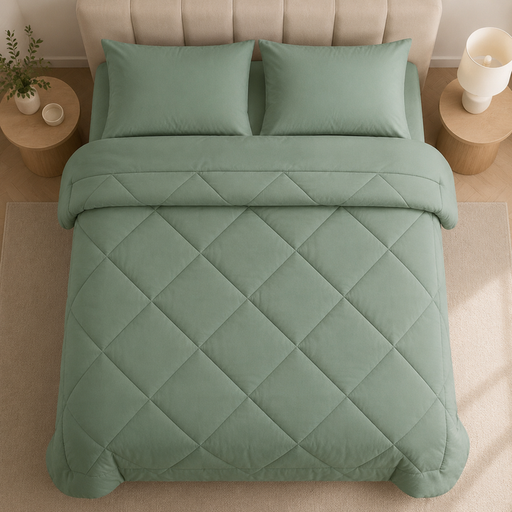 2-in-1 Quilted Duvet – No Duvet Cover Needed