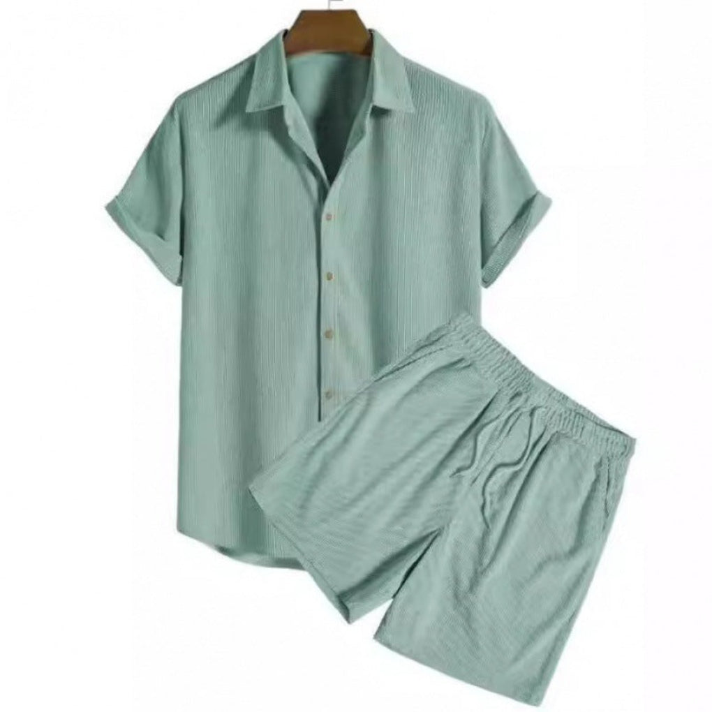 Casual Loose Beachwear Short Sleeve Shorts Suit