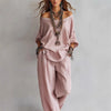 Women's Off Shoulder Top and Wide Leg Pants Set