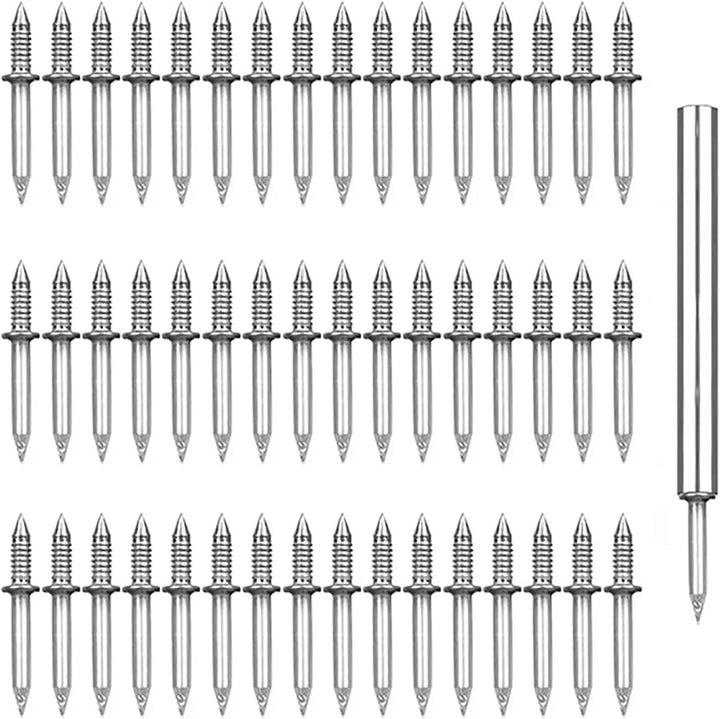 Double-Sided Decorative Nails with Sleeve Tool - Drill-Free, Hidden-Head Installation