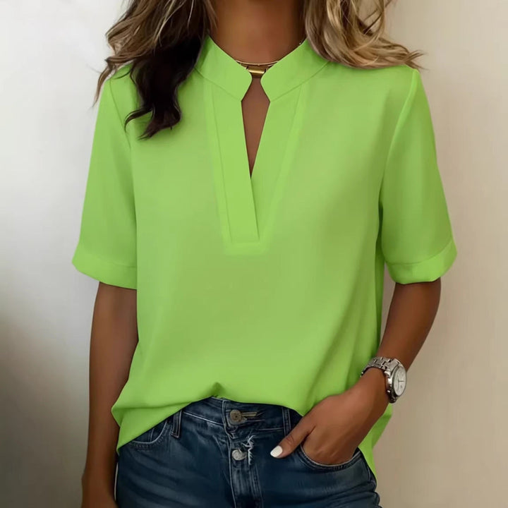 Women's Casual Short Sleeve Top - Crew Neck T-Shirt Loose Fit Summer Basic Tee for Daily Wear