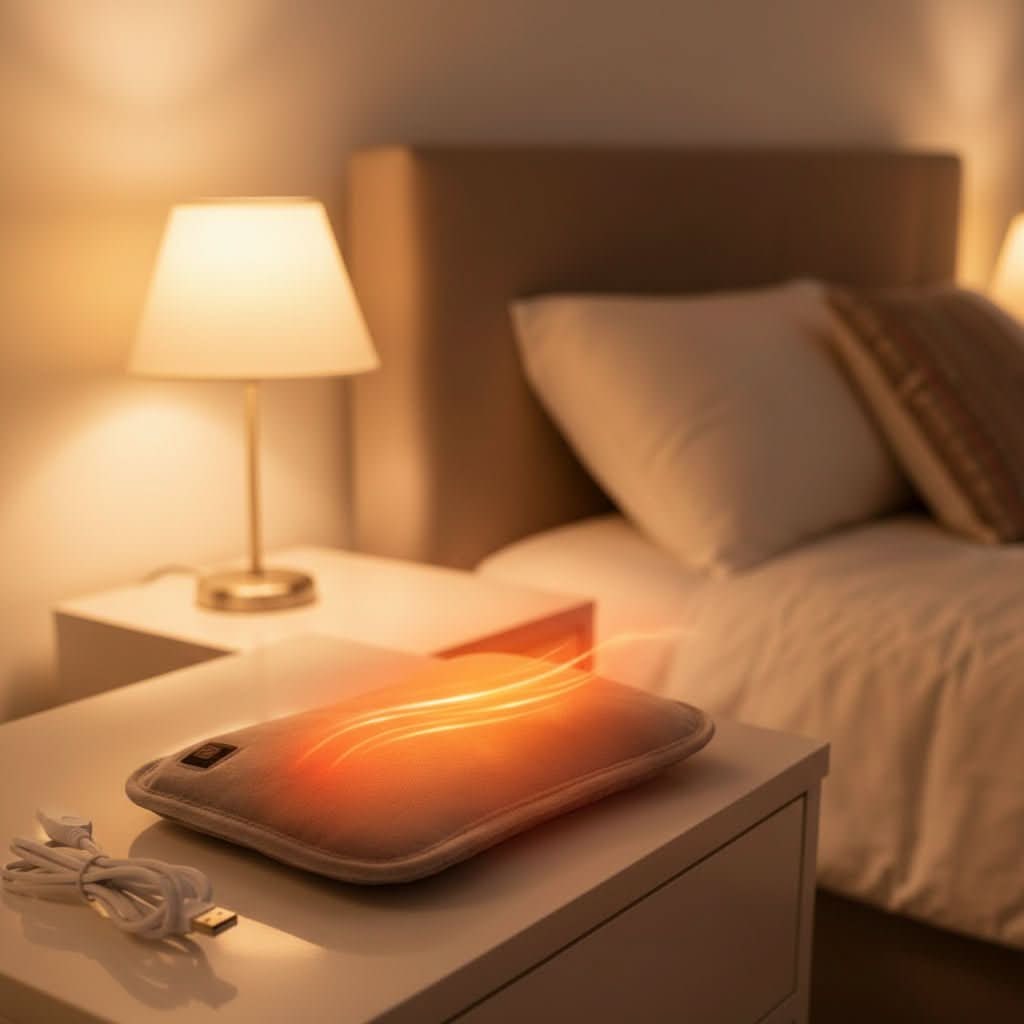 Electric Heating Pad with USB Power Plush Fabric and Adjustable Heat Settings for Back Pain Relief