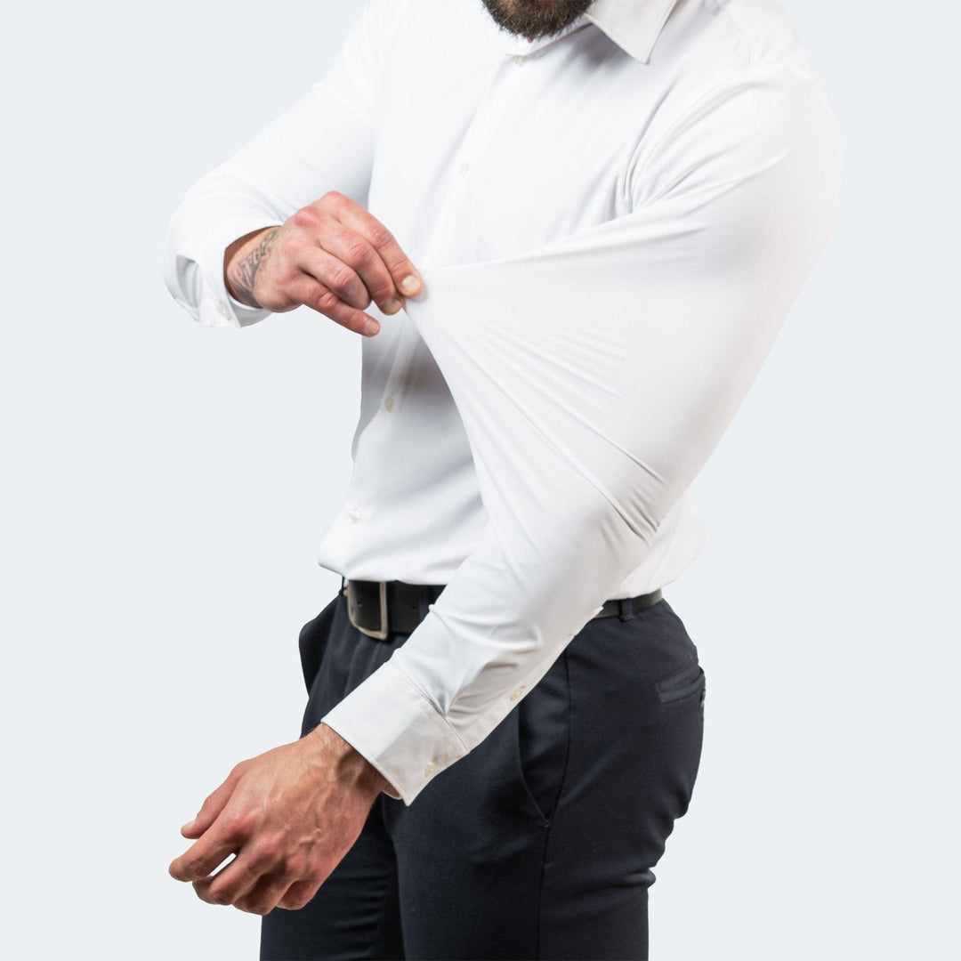 Men's Stretch Dress Shirt, Non-Iron, for Work and Casual Wear