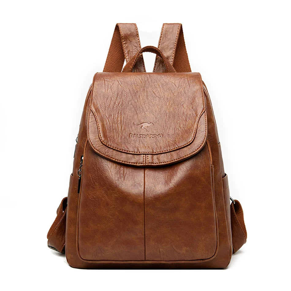 Leather Backpack for Women - Vegan Leather - Practical & Stylish