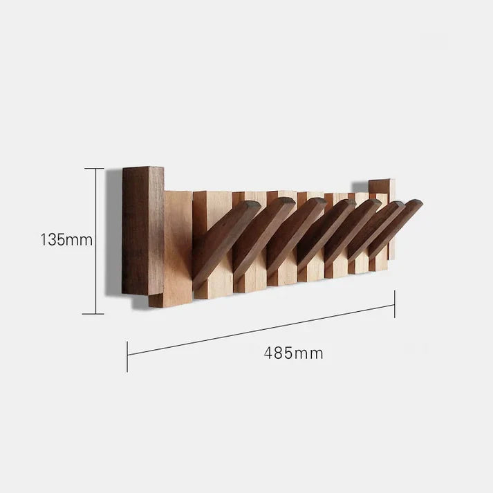 Durable Wooden Wall Coat Rack with Musical Design