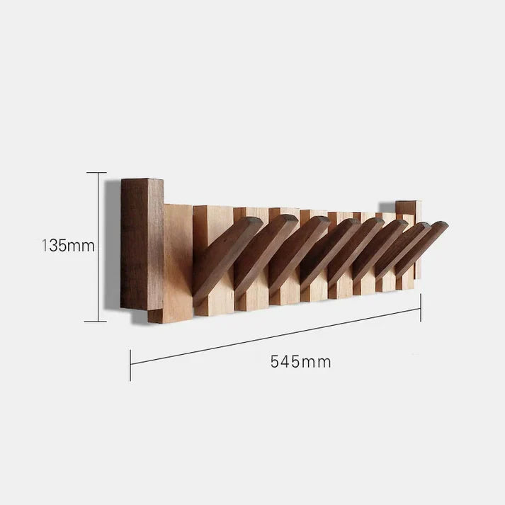 Durable Wooden Wall Coat Rack with Musical Design