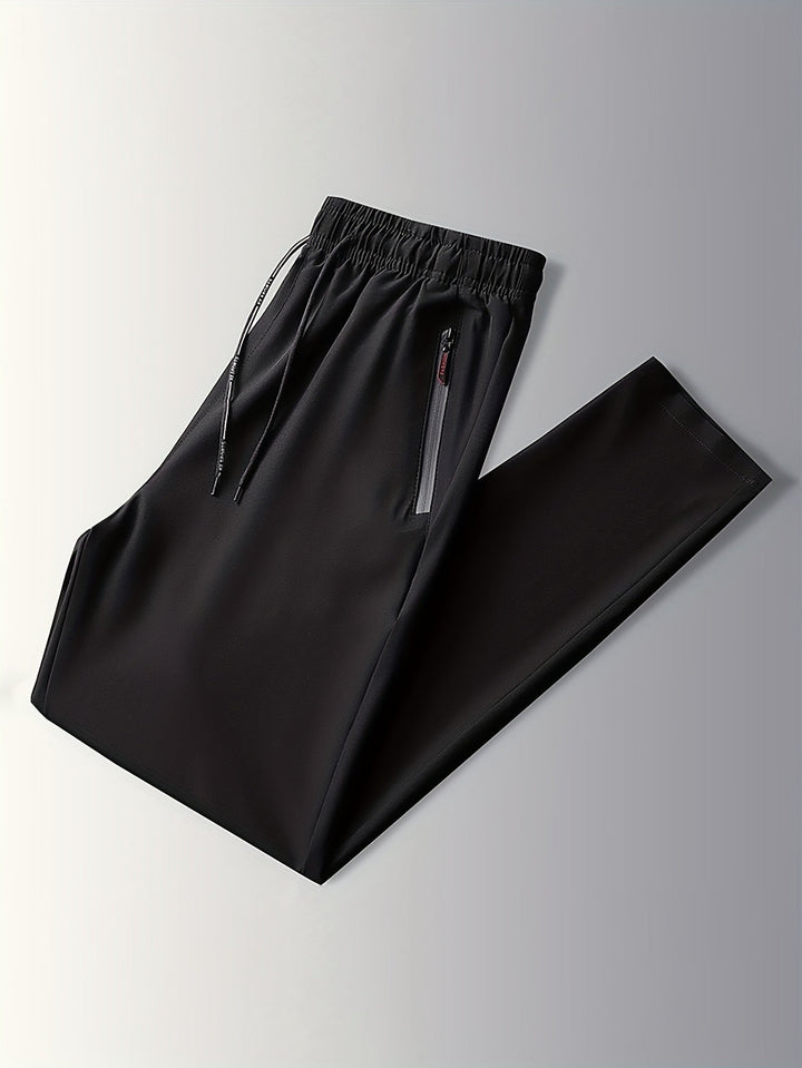 Plain Joggers with Zip Details - Milan