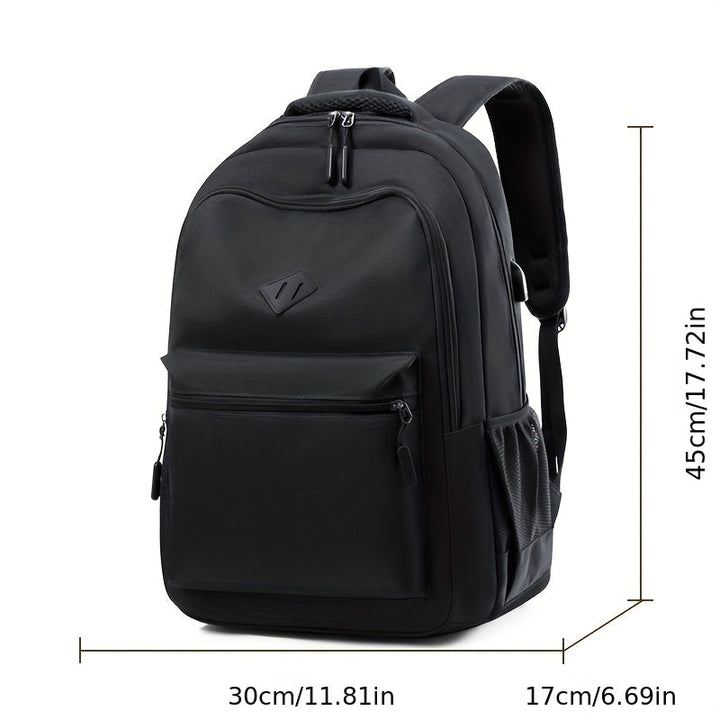 Urban School Backpack - Water-Repellent with Bottle Pocket
